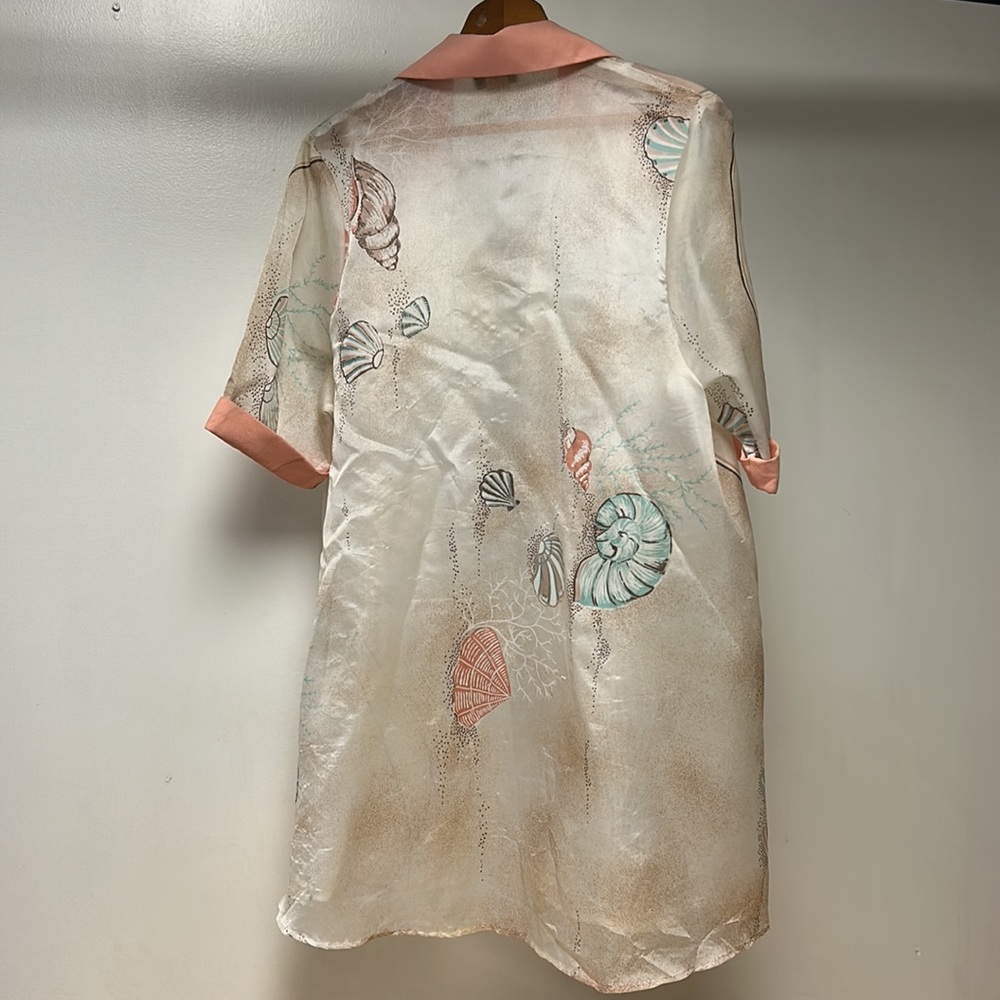 Vintage Coastal Grandma Beach Sheer Robe